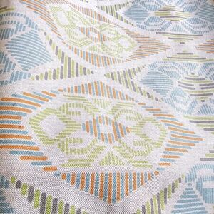 Geometric Patterned Fabric in Blue, Green, and Orange 5yds X 55